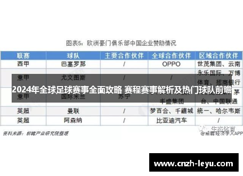 2024年全球足球赛事全面攻略 赛程赛事解析及热门球队前瞻